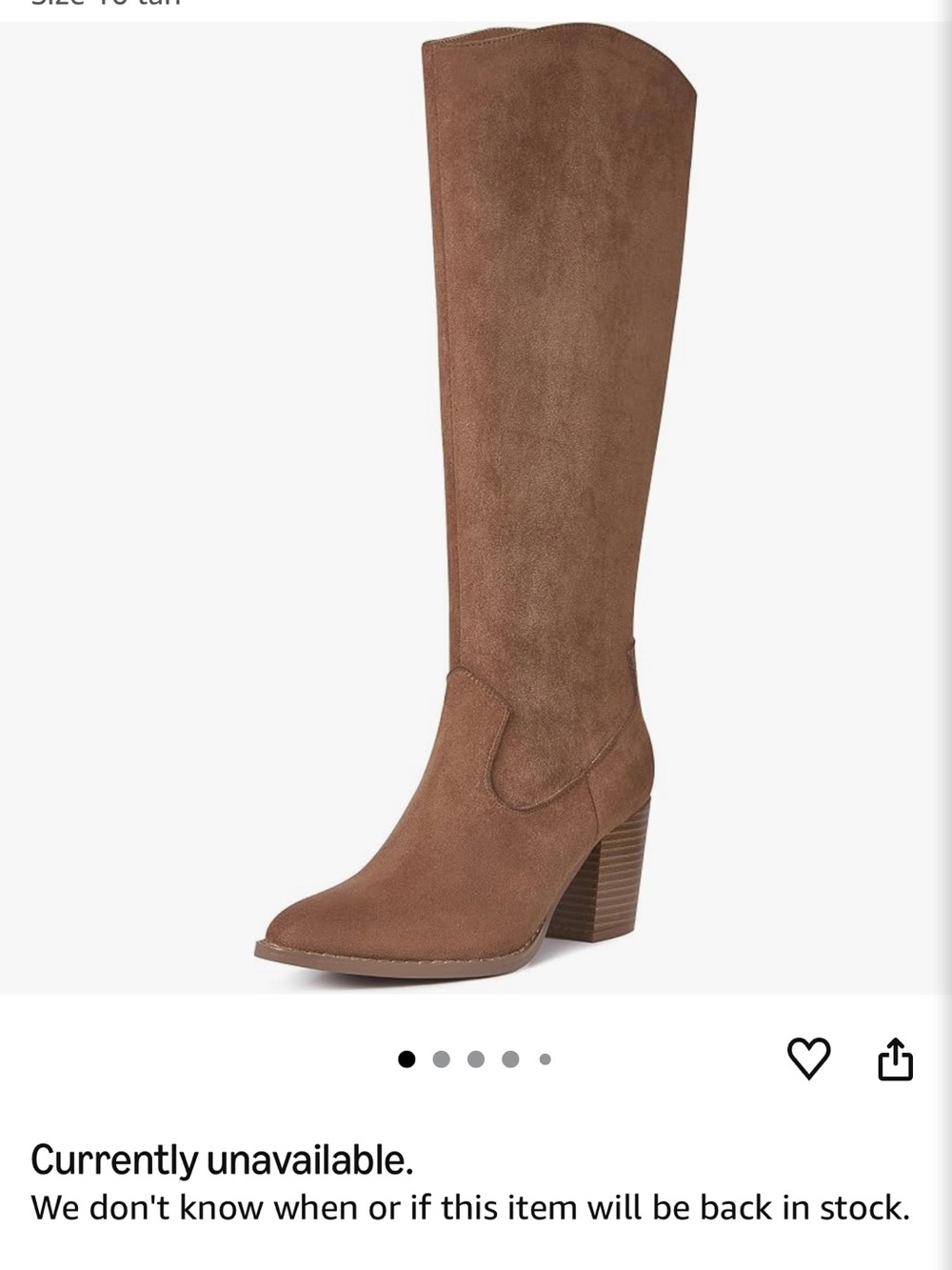 Women's Tall Tan Suede Boot